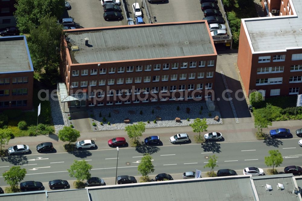 Aerial image Dortmund - Commercial building of MARKUS GEROLD ENTERPRISE GROUP on Otto-Hahn-Strasse in Dortmund in the state North Rhine-Westphalia