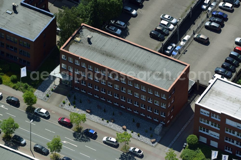 Dortmund from the bird's eye view: Commercial building of MARKUS GEROLD ENTERPRISE GROUP on Otto-Hahn-Strasse in Dortmund in the state North Rhine-Westphalia