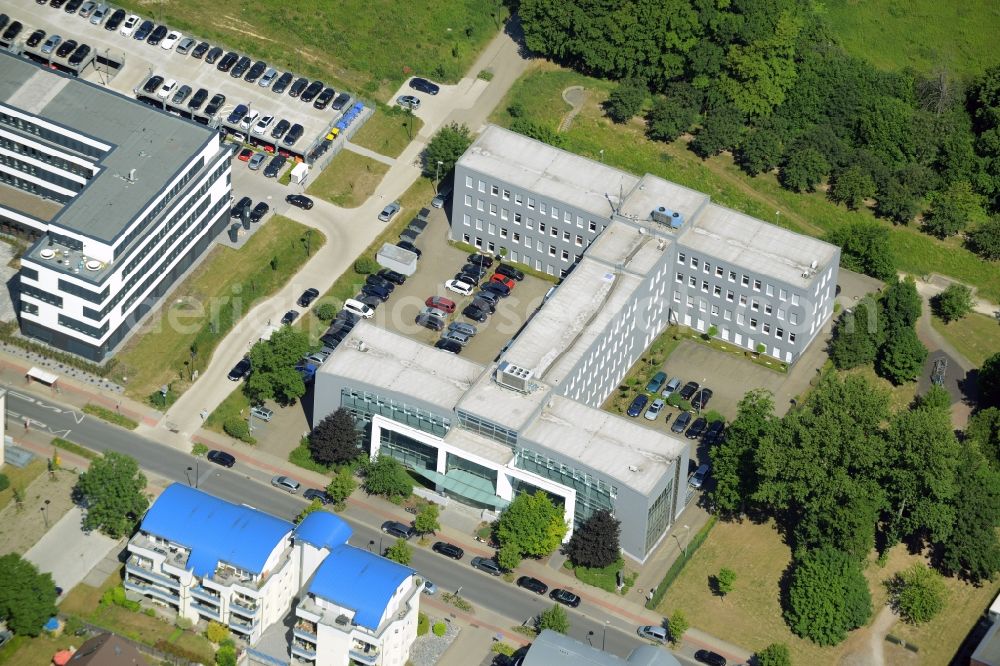 Dortmund from the bird's eye view: Commercial building of MARKUS GEROLD ENTERPRISE GROUP on Stockholmer Allee in Dortmund in the state North Rhine-Westphalia