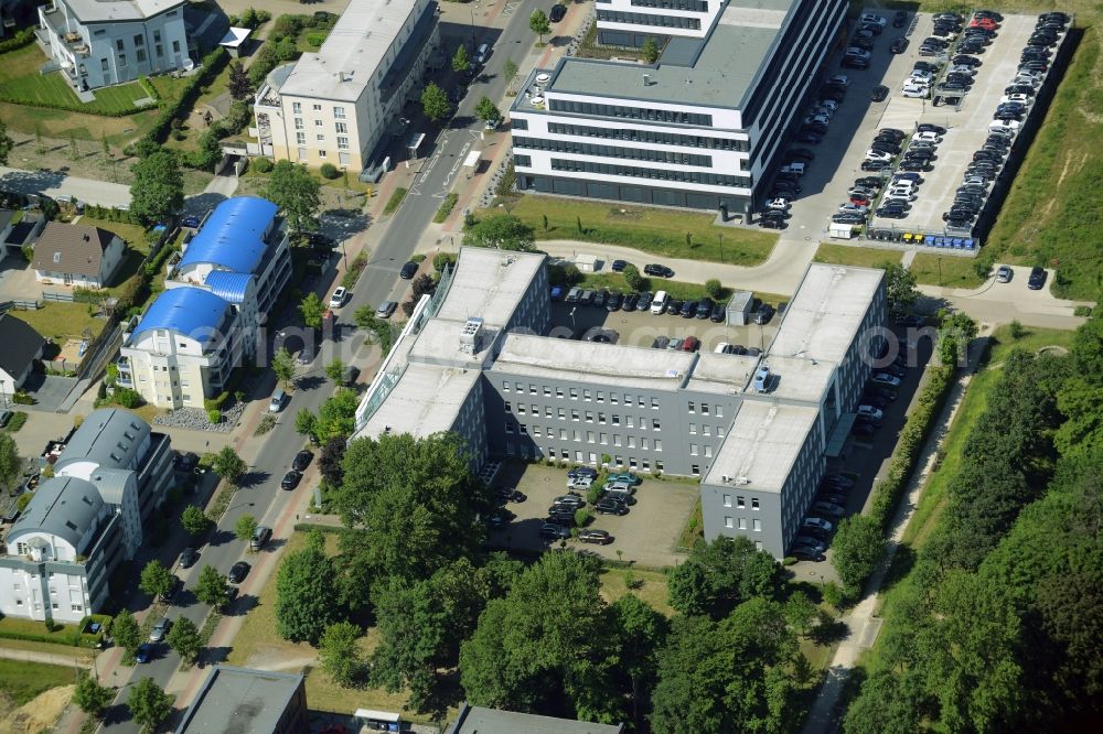 Dortmund from above - Commercial building of MARKUS GEROLD ENTERPRISE GROUP on Stockholmer Allee in Dortmund in the state North Rhine-Westphalia