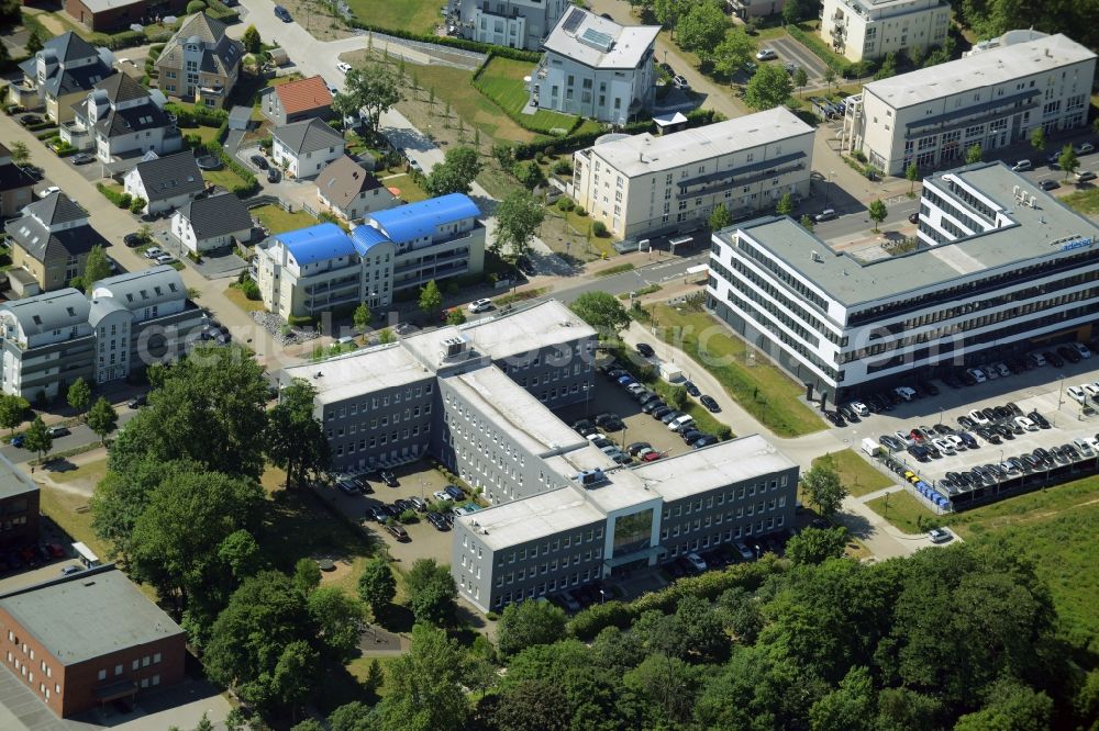 Dortmund from the bird's eye view: Commercial building of MARKUS GEROLD ENTERPRISE GROUP on Stockholmer Allee in Dortmund in the state North Rhine-Westphalia