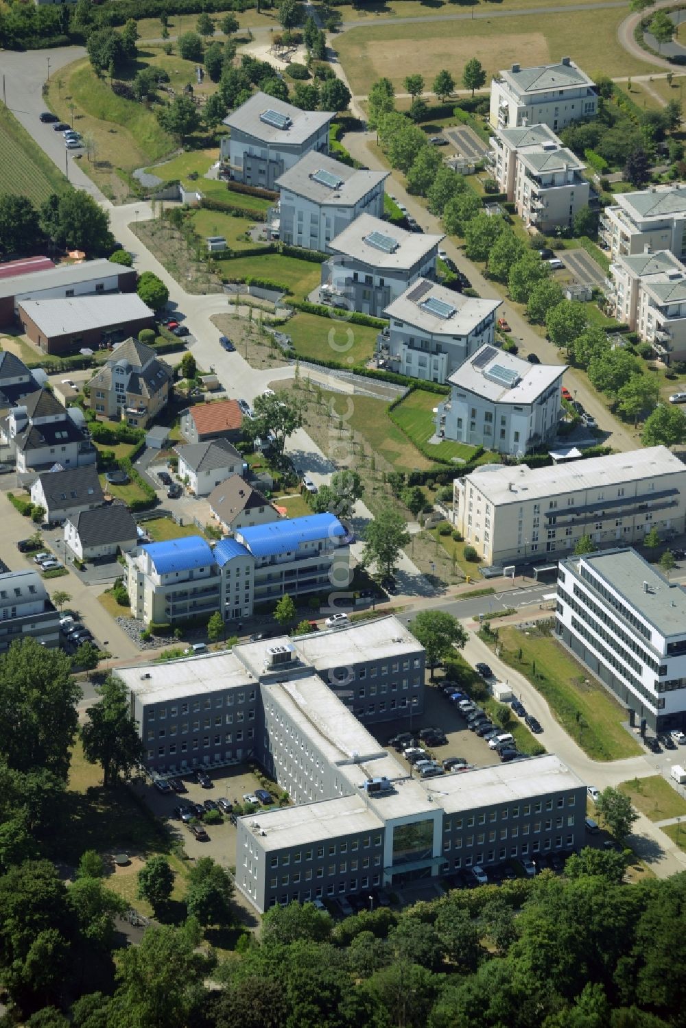 Aerial image Dortmund - Commercial building of MARKUS GEROLD ENTERPRISE GROUP on Stockholmer Allee in Dortmund in the state North Rhine-Westphalia