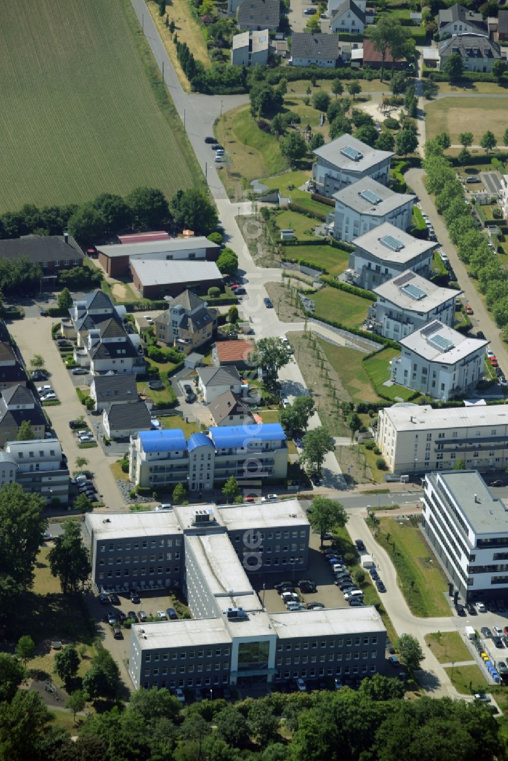 Dortmund from above - Commercial building of MARKUS GEROLD ENTERPRISE GROUP on Stockholmer Allee in Dortmund in the state North Rhine-Westphalia