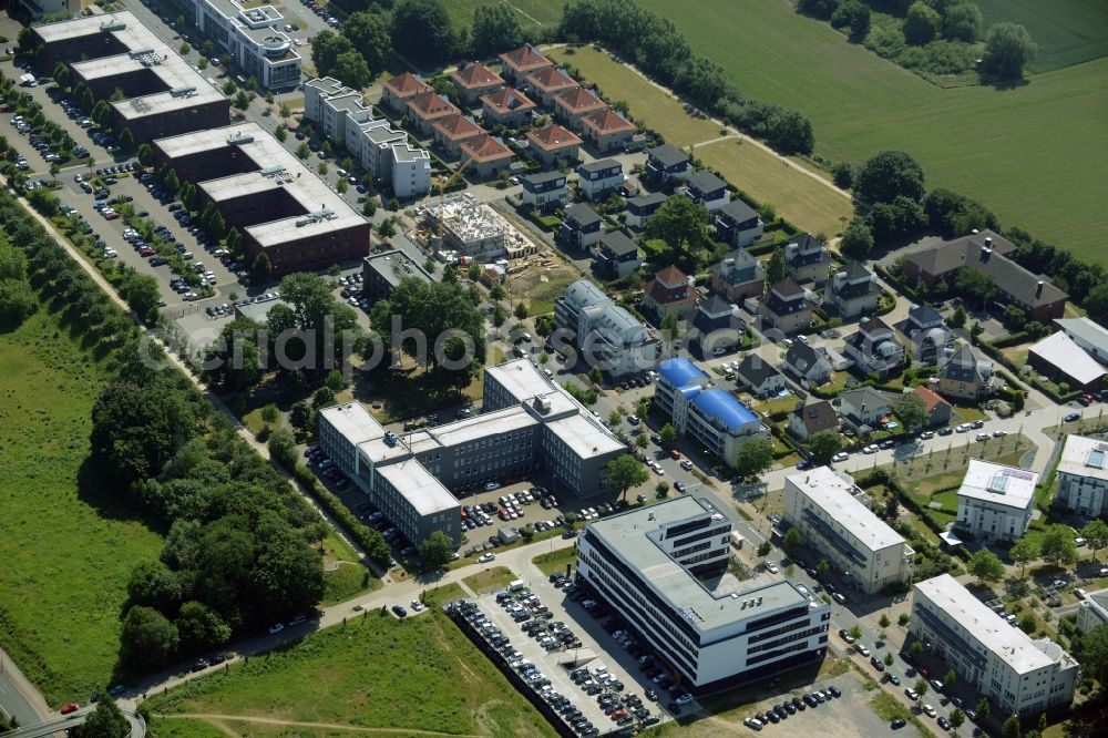 Dortmund from above - Commercial building of MARKUS GEROLD ENTERPRISE GROUP on Stockholmer Allee in Dortmund in the state North Rhine-Westphalia