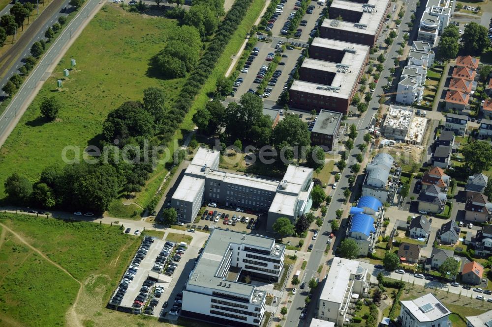 Aerial photograph Dortmund - Commercial building of MARKUS GEROLD ENTERPRISE GROUP on Stockholmer Allee in Dortmund in the state North Rhine-Westphalia