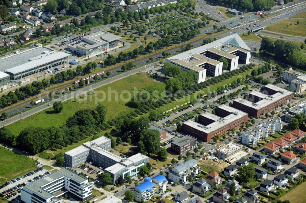 Dortmund from the bird's eye view: Commercial building of MARKUS GEROLD ENTERPRISE GROUP on Stockholmer Allee in Dortmund in the state North Rhine-Westphalia