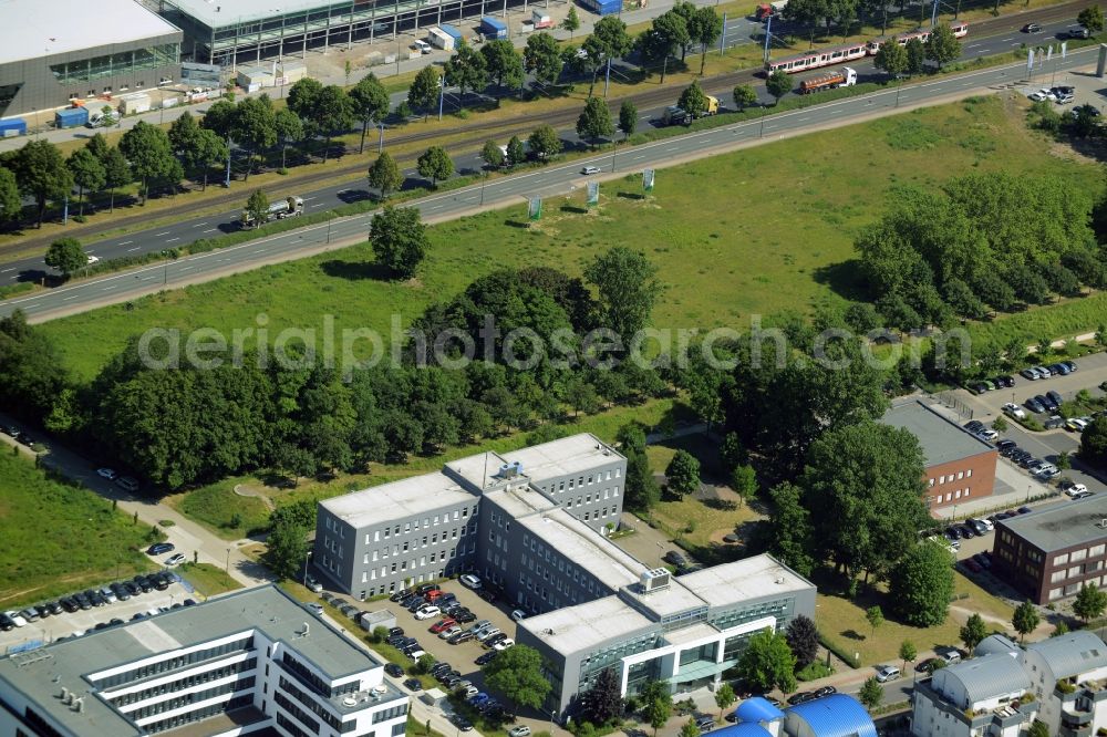 Aerial image Dortmund - Commercial building of MARKUS GEROLD ENTERPRISE GROUP on Stockholmer Allee in Dortmund in the state North Rhine-Westphalia