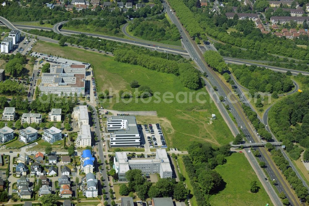 Dortmund from the bird's eye view: Commercial building of MARKUS GEROLD ENTERPRISE GROUP on Stockholmer Allee in Dortmund in the state North Rhine-Westphalia