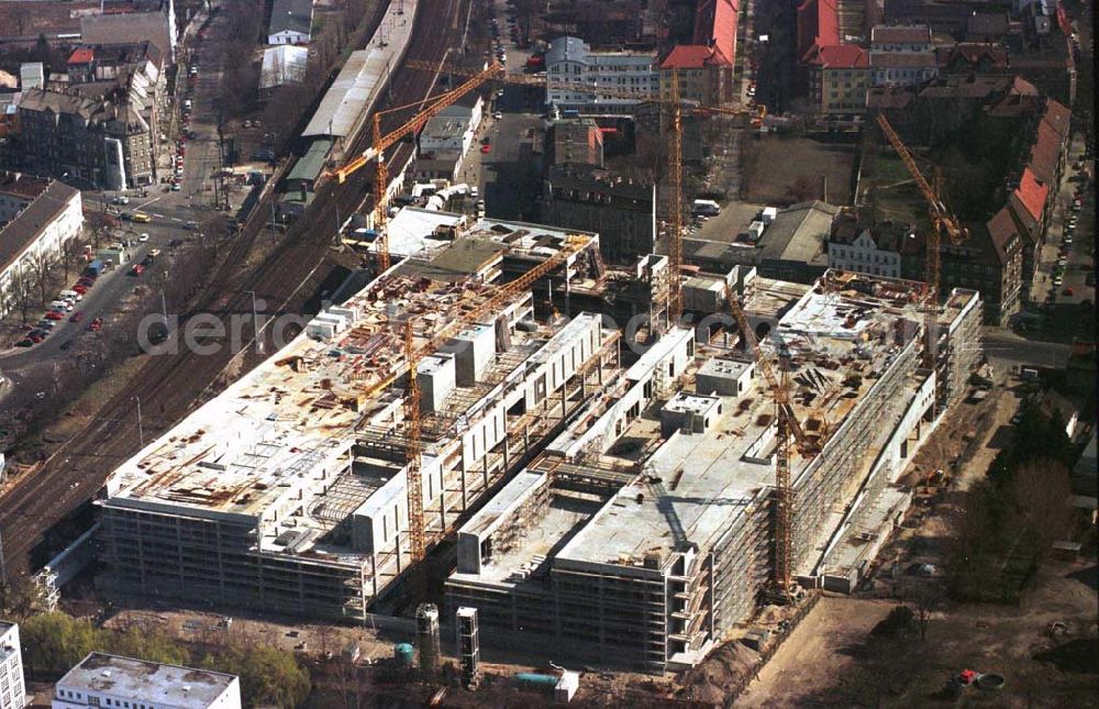 Berlin - Köpenick from above - Geschäftshausbau Forum Köpenick am S-Bahnhof Berlin - Köpenick