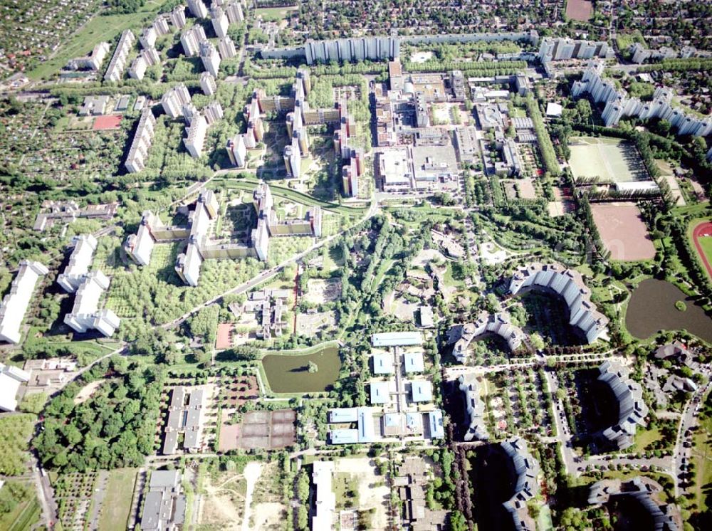 Aerial image Berlin - Reinickendorf - 29.05.04 Berlin-Reinickendorf, Märkisches Viertel, GESOBAU AG, Wilhelmsruher Damm 142, 13439 Berlin