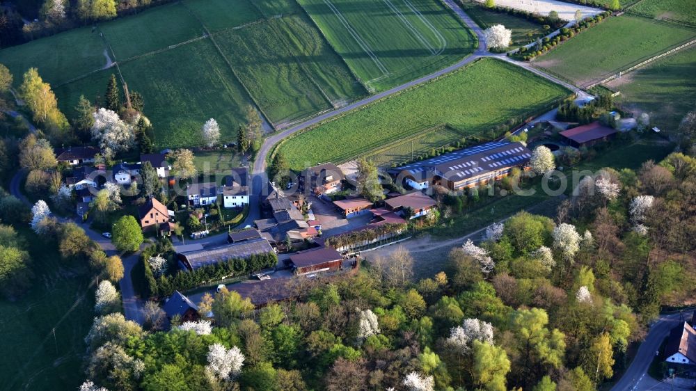 Hennef (Sieg) from above - Stud Stoeckerhof in Stoeckerhof in the state North Rhine-Westphalia, Germany