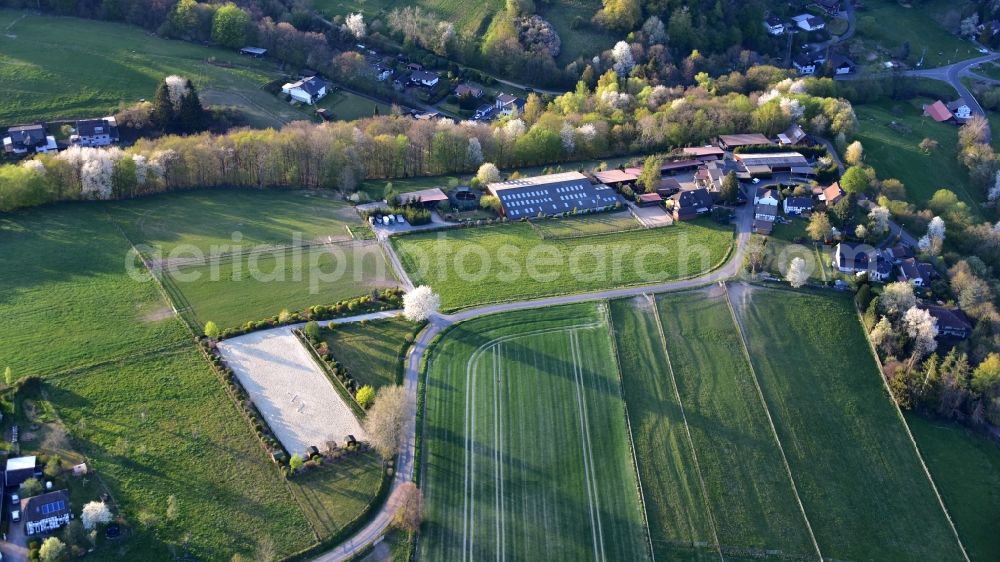 Hennef (Sieg) from above - Stud Stoeckerhof in Stoeckerhof in the state North Rhine-Westphalia, Germany