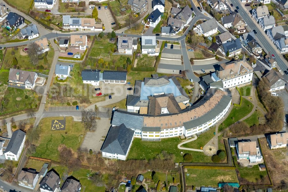 Schmallenberg from the bird's eye view: Health and medical center Caritas-Sozialstation Schmallenberg Im Ohle in Schmallenberg in the state North Rhine-Westphalia, Germany