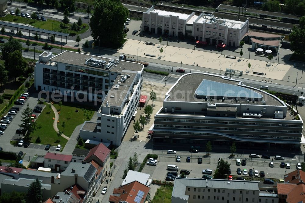 Brandenburg an der Havel from the bird's eye view: Health and medical center Gesundheitszentrum RECURA GmbH MVZ An Der Havel on Johonn-Carl-Sybel-Strasse in Brandenburg an der Havel in the state Brandenburg, Germany