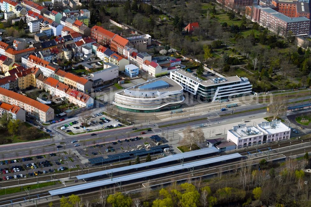 Brandenburg an der Havel from above - Health and medical center Gesundheitszentrum RECURA GmbH MVZ An Der Havel on Johonn-Carl-Sybel-Strasse in Brandenburg an der Havel in the state Brandenburg, Germany