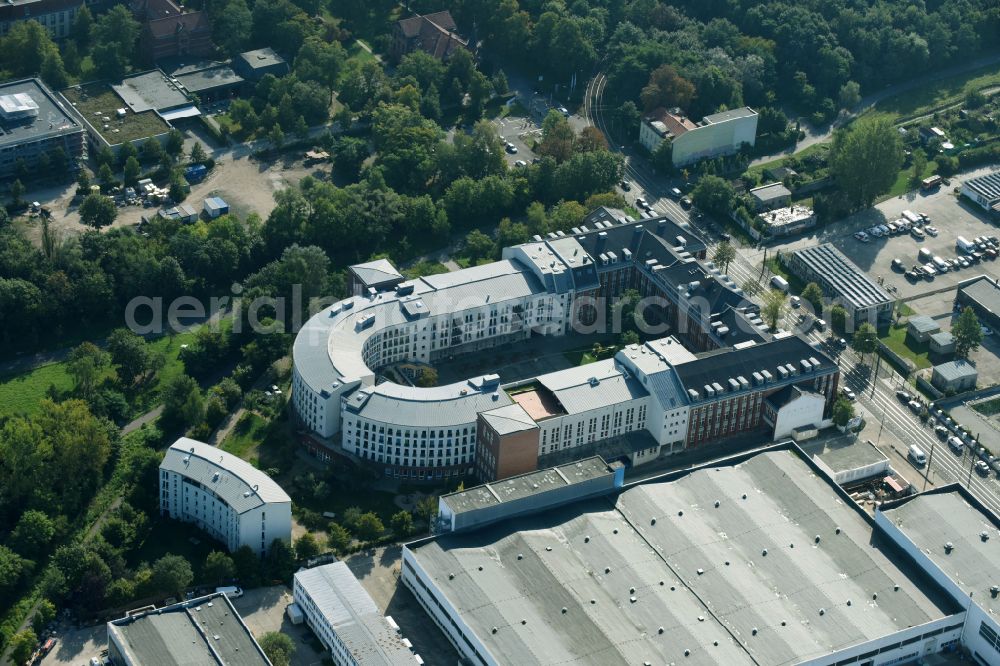 Aerial image Berlin - Health and medical center on Herzbergstrasse in Berlin Lichtenberg in the state Berlin, Germany