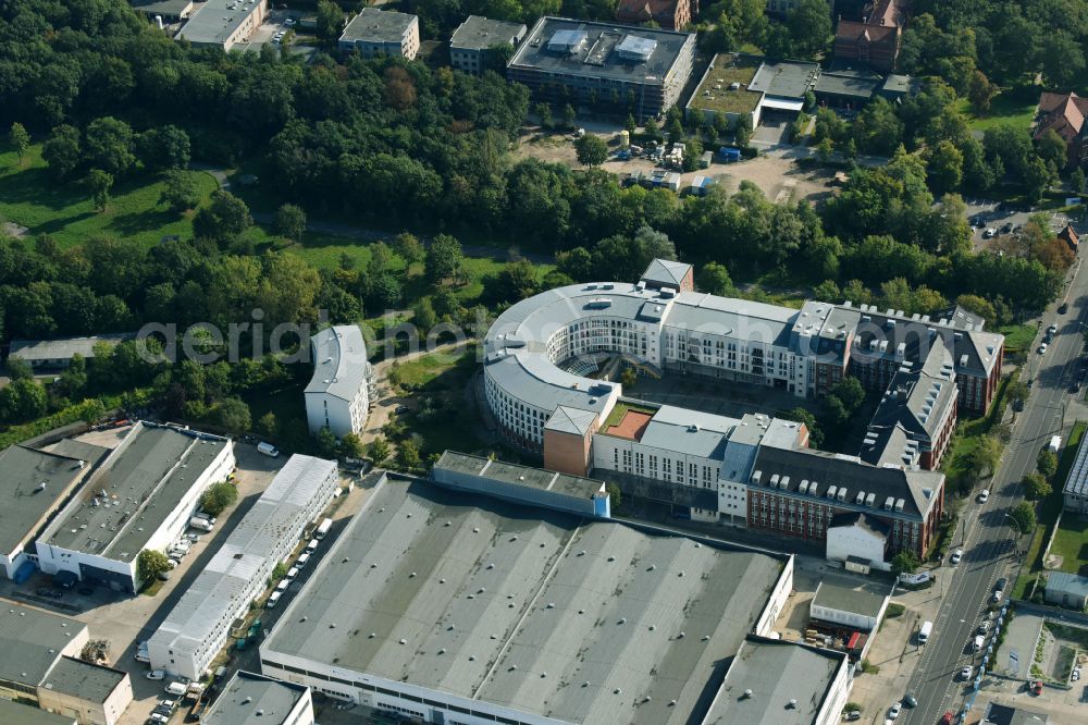 Berlin from the bird's eye view: Health and medical center on Herzbergstrasse in Berlin Lichtenberg in the state Berlin, Germany