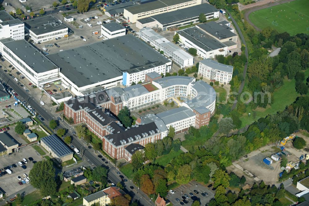 Berlin from the bird's eye view: Health and medical center on Herzbergstrasse in Berlin Lichtenberg in the state Berlin, Germany