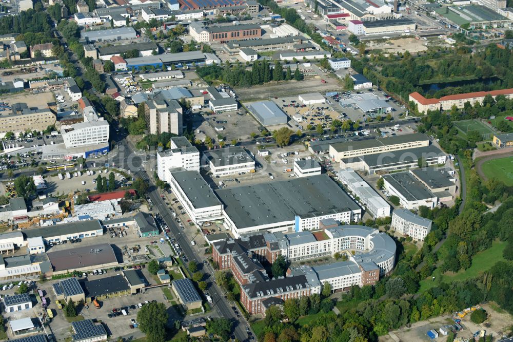 Aerial image Berlin - Health and medical center on Herzbergstrasse in Berlin Lichtenberg in the state Berlin, Germany