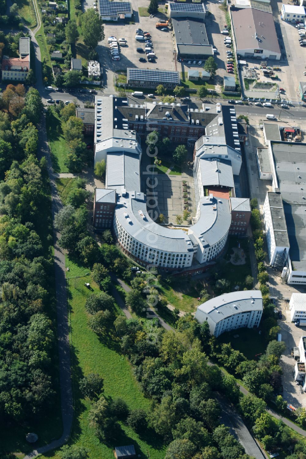 Aerial image Berlin - Health and medical center on Herzbergstrasse in Berlin Lichtenberg in the state Berlin, Germany