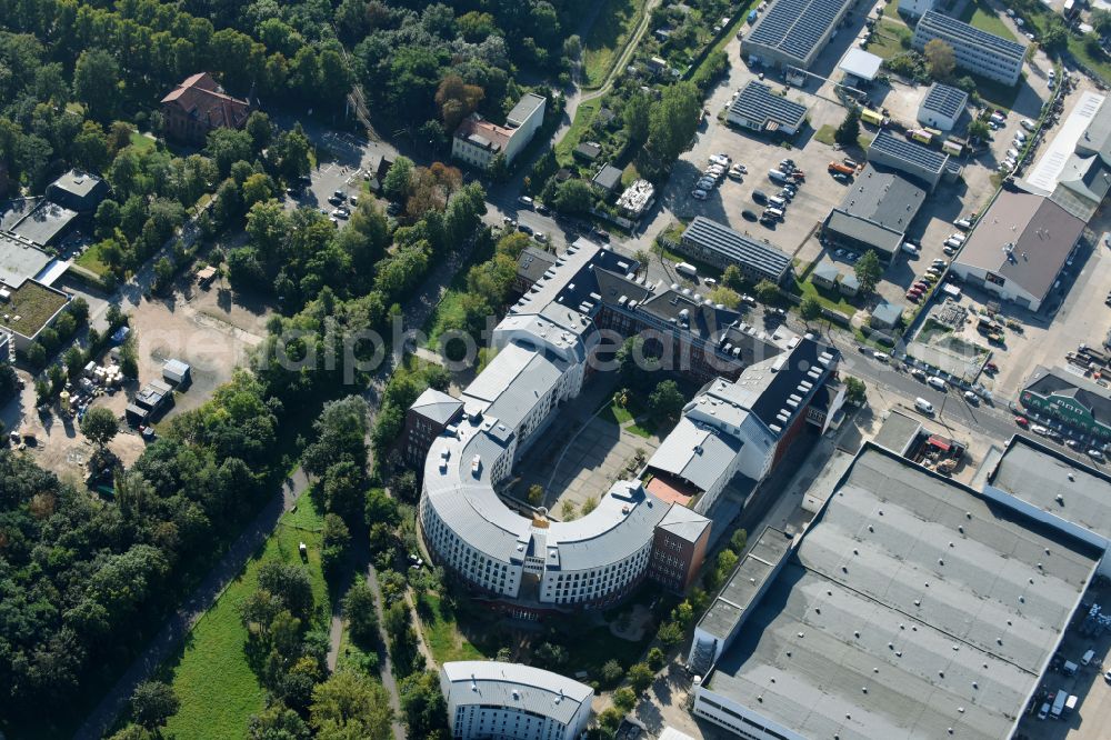 Berlin from the bird's eye view: Health and medical center on Herzbergstrasse in Berlin Lichtenberg in the state Berlin, Germany