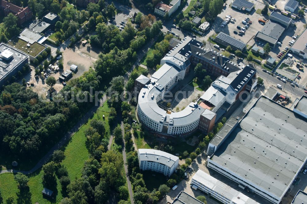 Aerial image Berlin - Health and medical center on Herzbergstrasse in Berlin Lichtenberg in the state Berlin, Germany