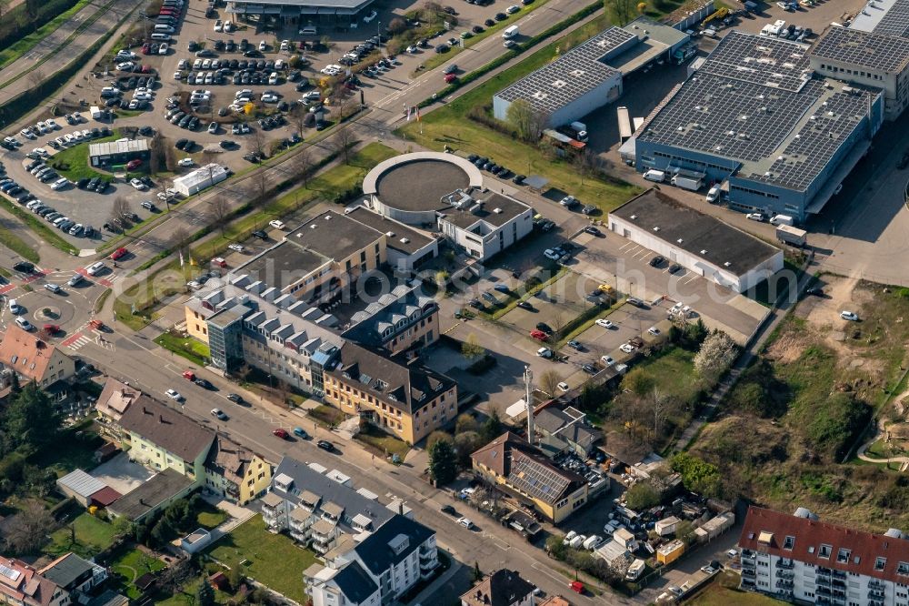 Emmendingen from the bird's eye view: Health and medical center Milchhofstrasse in Emmendingen in the state Baden-Wurttemberg, Germany