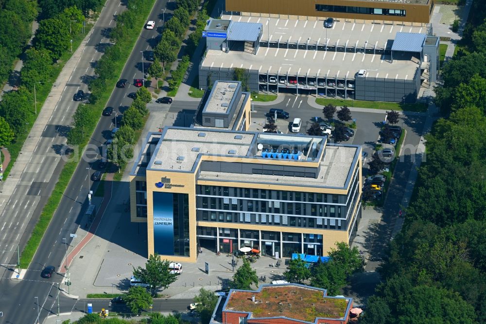 Berlin from the bird's eye view: Health and medical center Poliklinik on ukb on Warener Str in the district Marzahn in Berlin, Germany