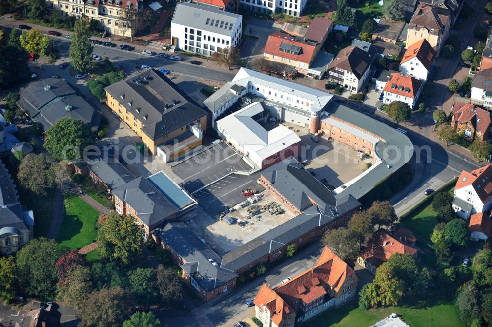 Aerial image Bad Nenndorf - Das Wincklerbad in Bad Nenndorf in Niedersachsen ist ein Gesundheitszentrum mit einem Heilbad. Saniert wurde der Gebäudekomplex von der Rohlfs-Group und Rohbau GmbH & Co KG. The Wincklerbad in Bad Nenndorf in Lower Saxony, is a health centre with a spa. It was refurbished by the Rohlfs-Group and Rohbau GmbH & Co KG.