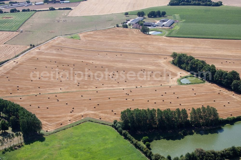 Melleray from above - Field structures in Melleray in Pays de la Loire, France