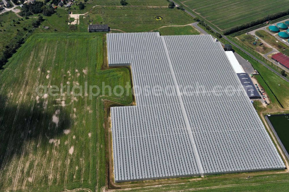 Felgentreu from above - Greenhouses for vegetable production in Brandenburg Felgentreu