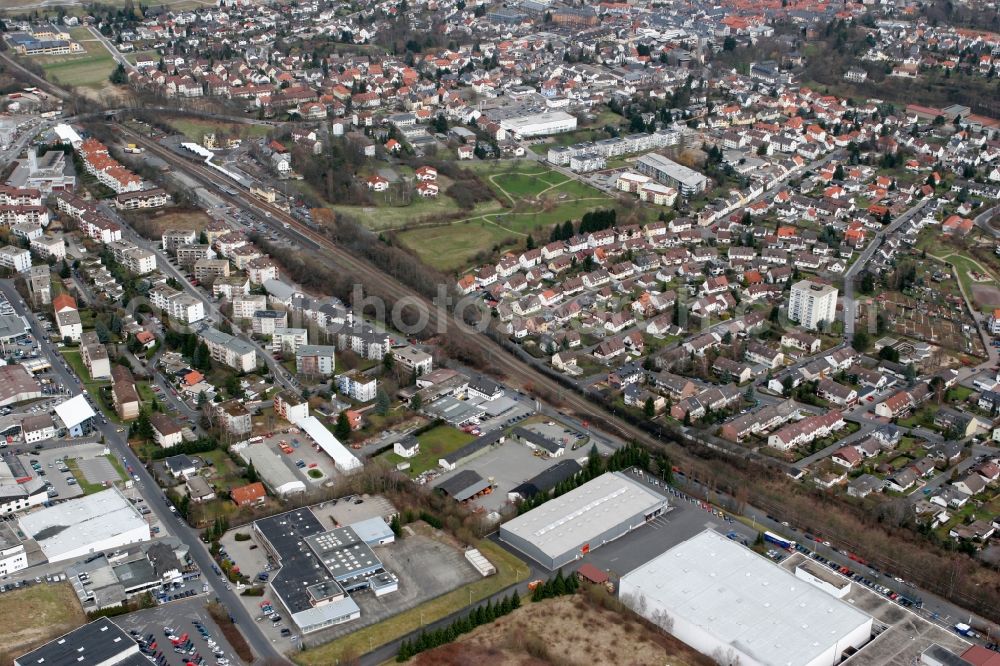 Aerial image Idstein - Commercial and industrial area in Idstein in Hesse