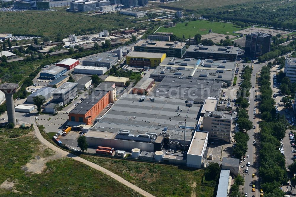 Aerial photograph Bukarest - Commercial and industrial area Iride Business Park in Bucharest, Romania. The property on the street Dimitrie Pompei Blvd. is a project of IMMOFINANZ AG