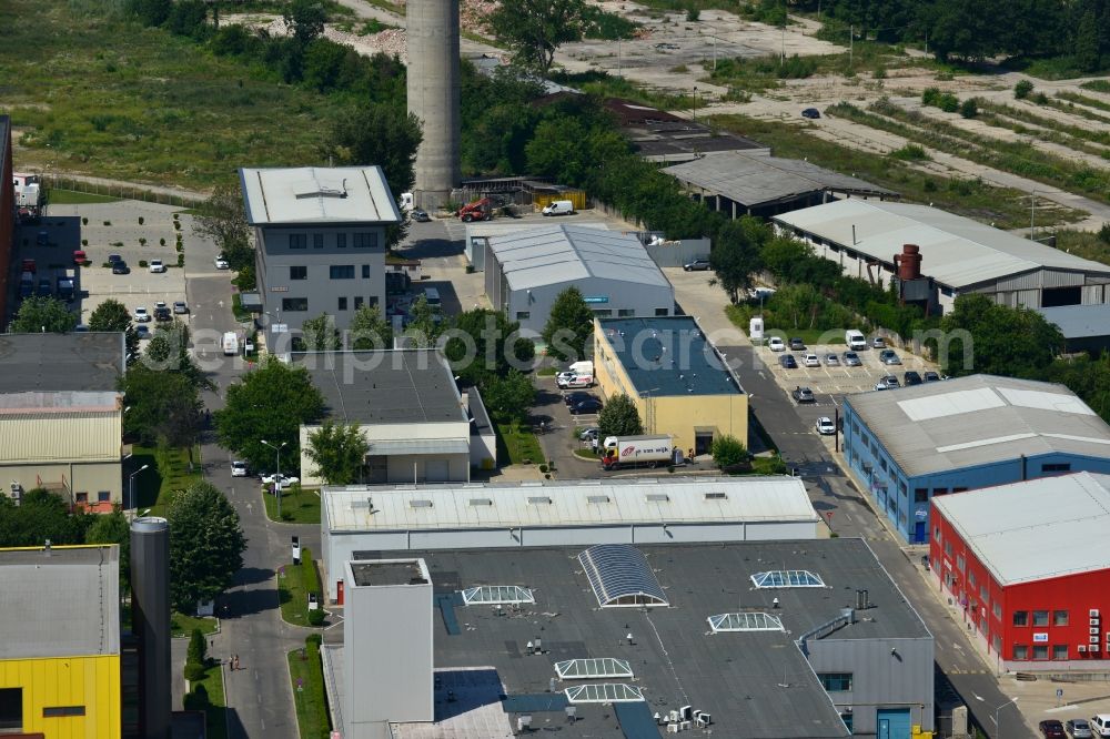 Bukarest from above - Commercial and industrial area Iride Business Park in Bucharest, Romania. The property on the street Dimitrie Pompei Blvd. is a project of IMMOFINANZ AG