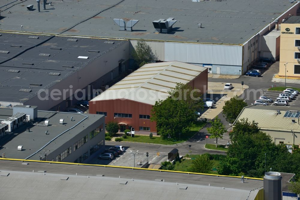 Aerial photograph Bukarest - Commercial and industrial area Iride Business Park in Bucharest, Romania. The property on the street Dimitrie Pompei Blvd. is a project of IMMOFINANZ AG