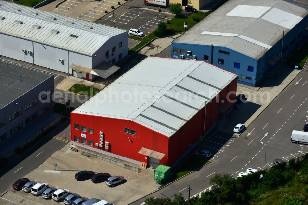 Bukarest from above - Commercial and industrial area Iride Business Park in Bucharest, Romania. The property on the street Dimitrie Pompei Blvd. is a project of IMMOFINANZ AG