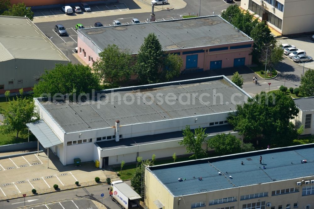 Bukarest from the bird's eye view: Commercial and industrial area Iride Business Park in Bucharest, Romania. The property on the street Dimitrie Pompei Blvd. is a project of IMMOFINANZ AG