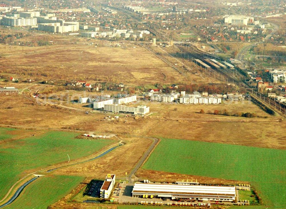 Schönefeld - Brandenburg from the bird's eye view: 