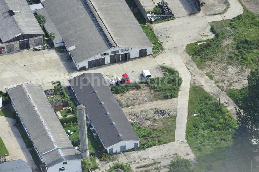 Aerial photograph Bernau - Look at a commercial area of the urban district Schmetzdorf of the town Bernau