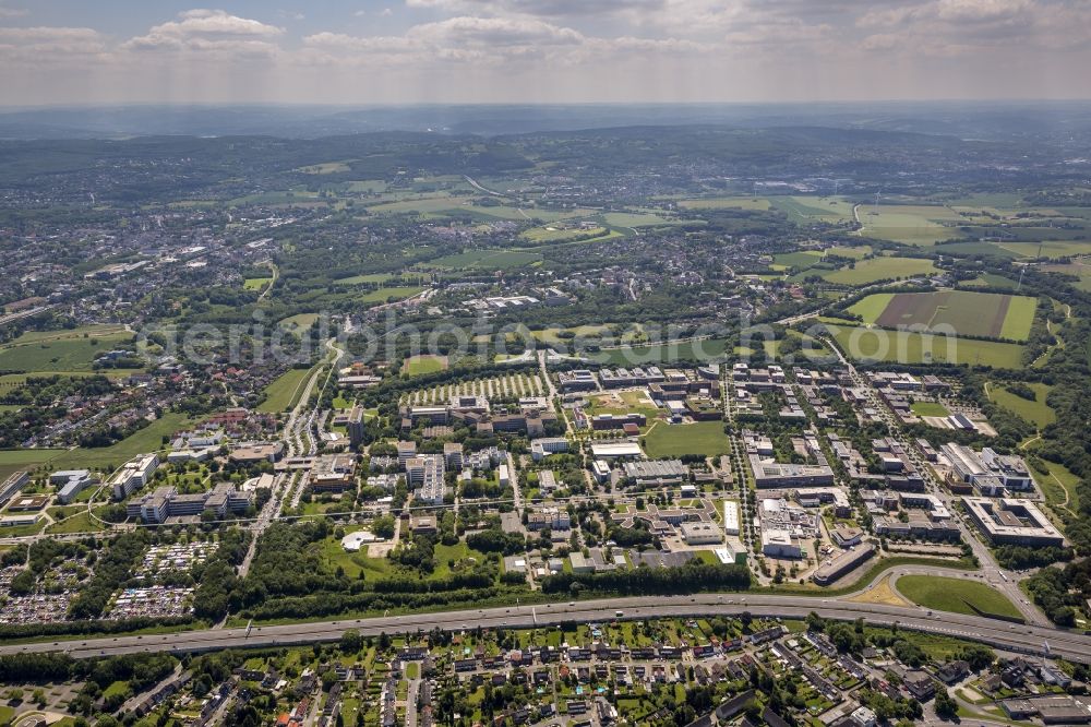 Aerial image Dortmund - Commercial settlement on the grounds of the technology park on campus Dortmund in North Rhine-Westphalia