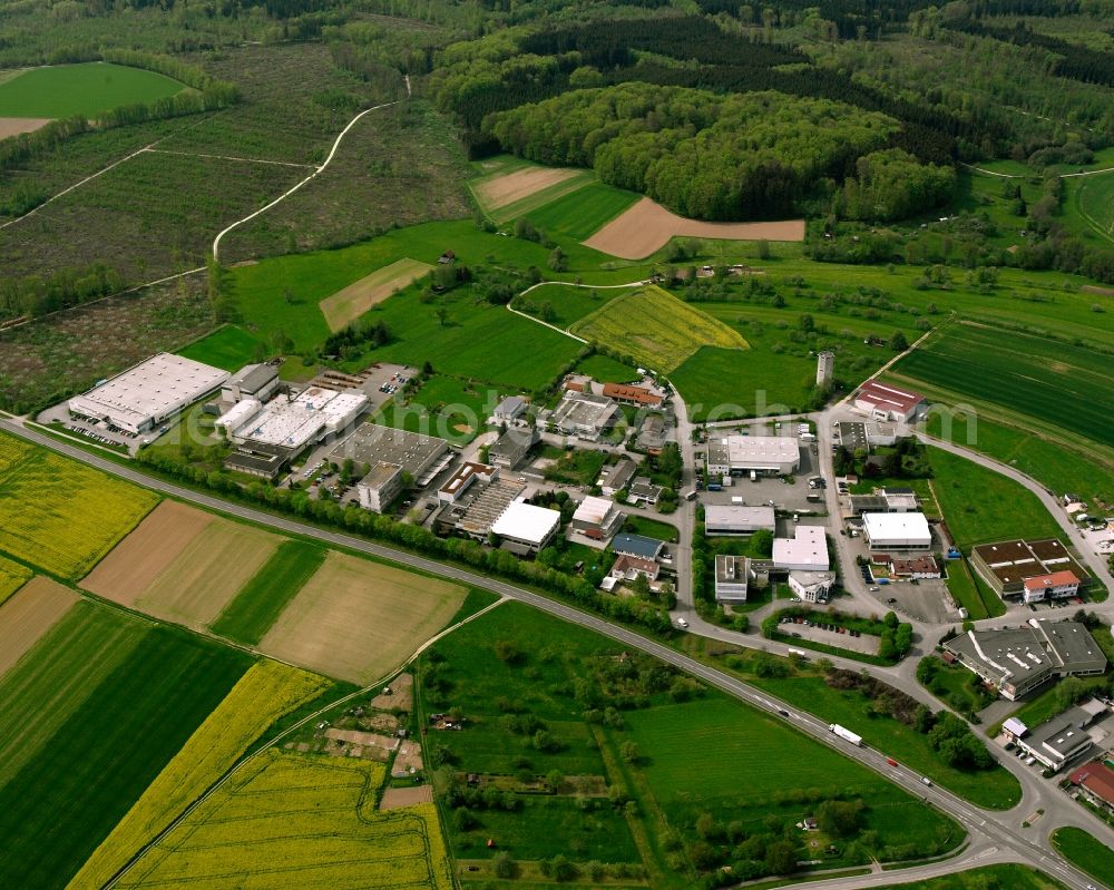 Albershausen from above - Industrial estate and company settlement in Albershausen in the state Baden-Wuerttemberg, Germany