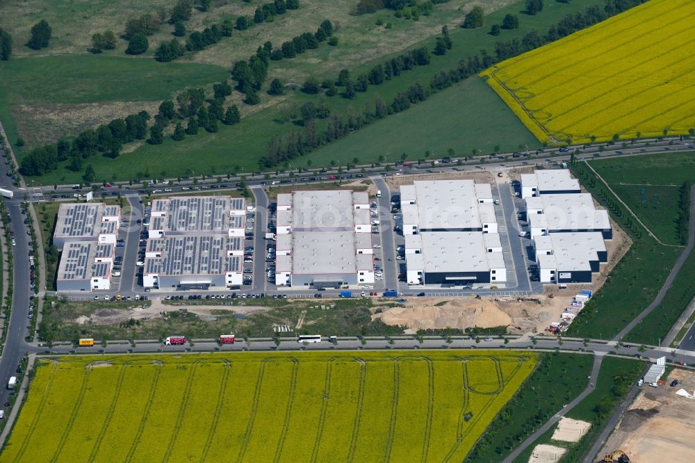 Aerial image Berlin - Industrial estate and company settlement on Alexander-Meissner-Strasse in Berlin, Germany