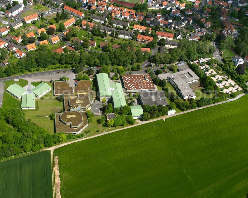 Alsfeld from above - Industrial estate and company settlement in Alsfeld in the state Hesse, Germany