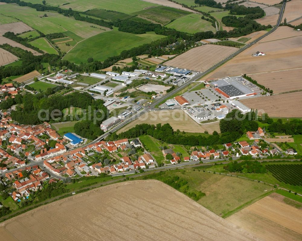 Ammern from above - Industrial estate and company settlement in Ammern in the state Thuringia, Germany