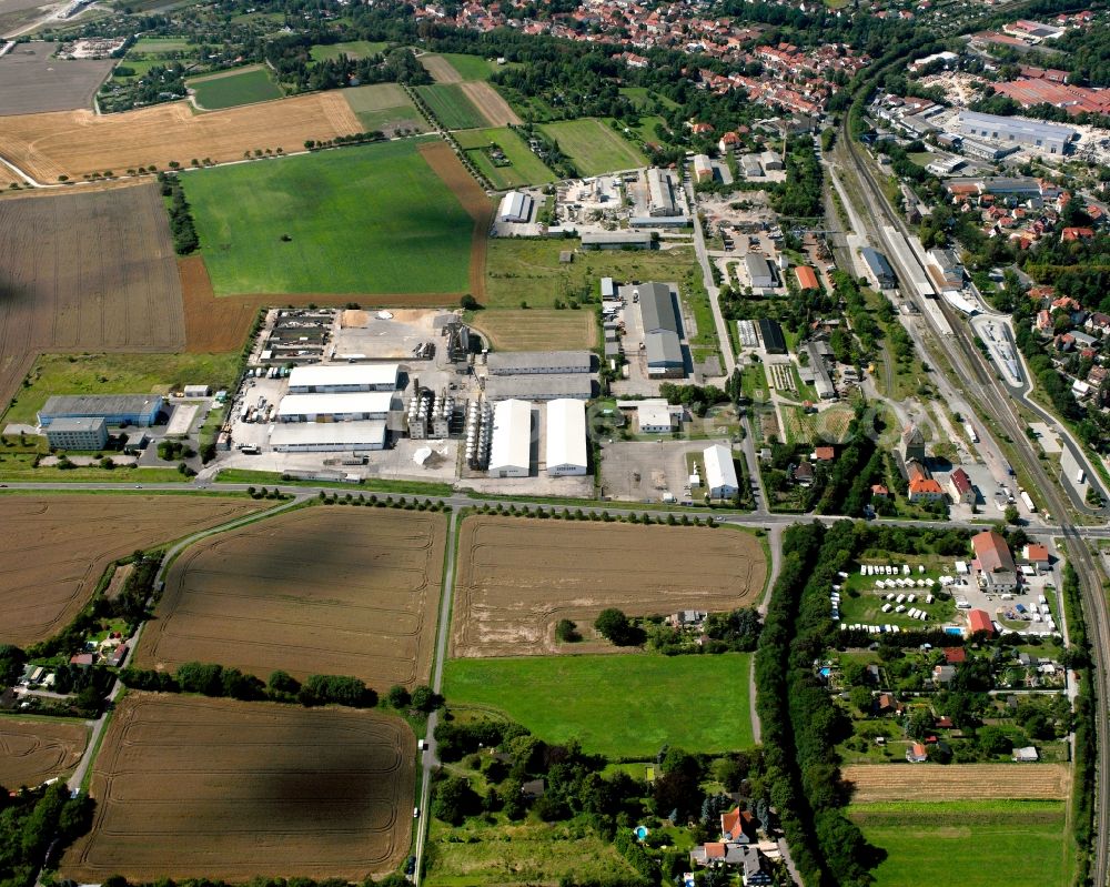 Bad Langensalza from above - Industrial estate and company settlement in Bad Langensalza in the state Thuringia, Germany