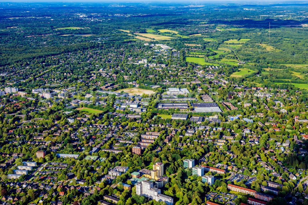 Hamburg from above - Industrial estate and company settlement Bargkoppelweg in Hamburg, Germany