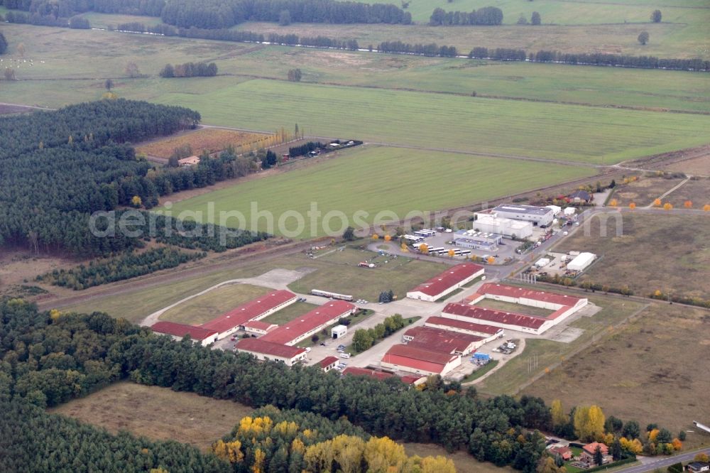 Aerial photograph Beelitz - Industrial estate and company settlement Beelitz-Sued in Beelitz in the state Brandenburg