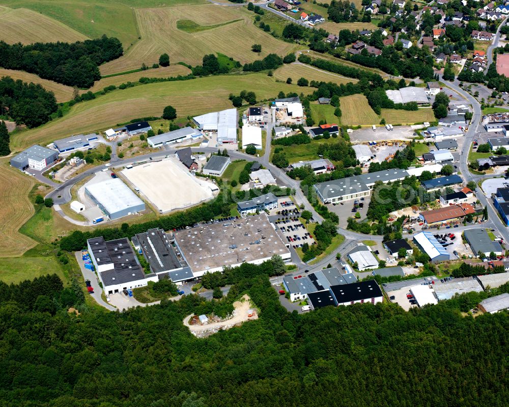 Aerial photograph Beerenburg - Industrial estate and company settlement in Beerenburg in the state North Rhine-Westphalia, Germany