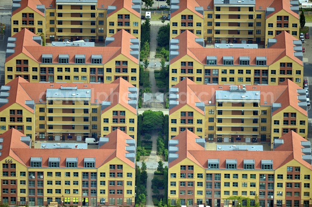 Berlin from above - Business park between Plauener St. and Marzahner St. in Berlin Lichtenberg 