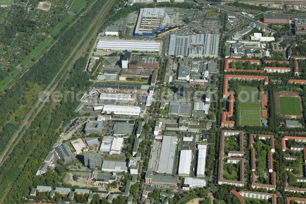 Berlin from the bird's eye view: Industrial estate and company settlement in the Bessemerstreet in Berlin